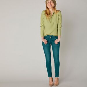Blancheporte 7/8 úzke džínsy smaragdová 50