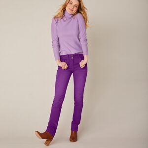 Blancheporte Rovné strečové džínsy, farebné slivková 44