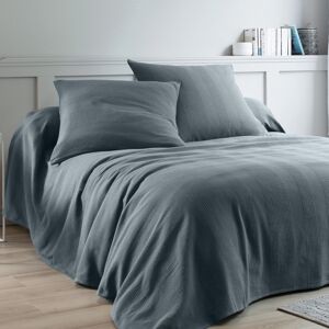 Blancheporte Jednofarebný tkaný prehoz na posteľ, bavlna sivá antracitová prehoz 220x250cm
