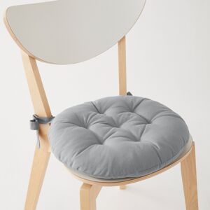 Blancheporte Súprava 2 jednofarebných okrúhlych sedákov na stoličku perlovosivá pr. 40cm