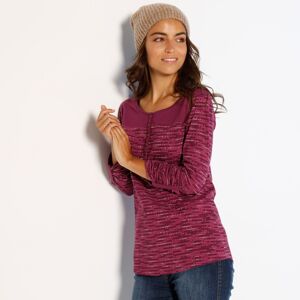 Blancheporte Tuniské tričko so striekanou potlačou purpurový melír 52