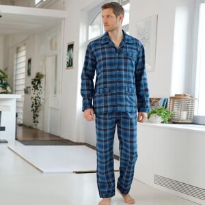 Blancheporte Kockované flanelové pyžamo modrá 107/116 (XL)