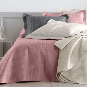 Blancheporte Prešívaná prikrývka na posteľ s geometrickým vzorom, mikrovlákno ružová pudrová prehoz 180x220cm