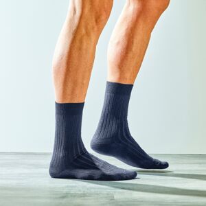 Blancheporte Súprava 2 párov ponožiek so 70 % podielom vlny modrá 43/46