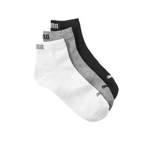 Blancheporte Krátke ponožky Quarter Puma, 3 páry, sivé, biele, čierne sivá+biela+čierna 43/46
