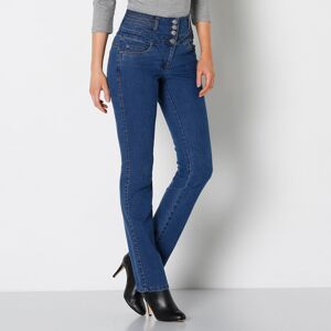 Blancheporte Rovné džínsy s vysokým pásom modrá 48