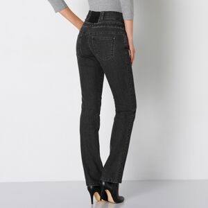 Blancheporte Rovné džínsy s vysokým pásom čierna 38