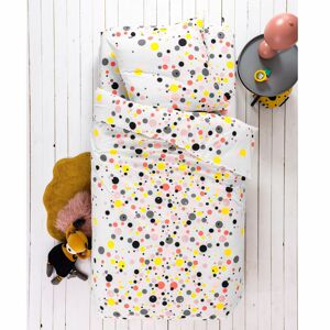 Blancheporte Detská posteľná bielizeň Pétillant, bavlna, potlač farebných bublín biela obliečka na vank. 65x65cm