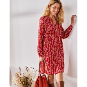 Blancheporte Rozšírené šaty so štýlovými motívmi červená/ražná 46