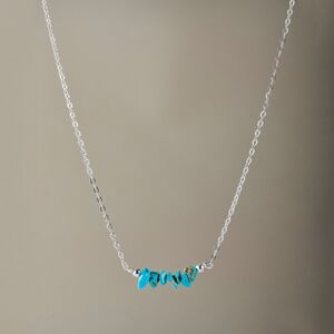 Blancheporte Strieborný náhrdelník s kamienkami tyrkysu tyrkysová