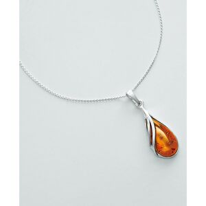 Blancheporte Strieborný náhrdelník s jantarovým príveskom "kvapka" jantár náhrdelník