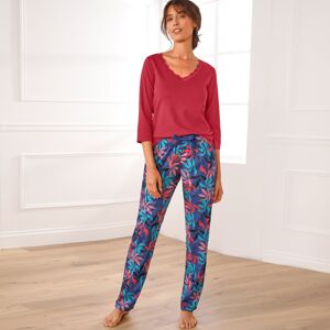 Blancheporte Pyžamové nohavice s exotickým vzorom bridlicová 50