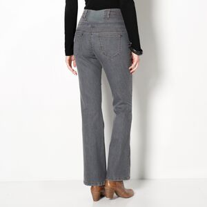 Blancheporte Bootcut džínsy s vysokým pásom, nízka postava sivá 52