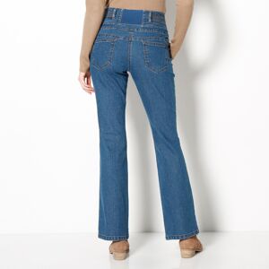 Blancheporte Bootcut džínsy s vysokým pásom, nízka postava modrá 50