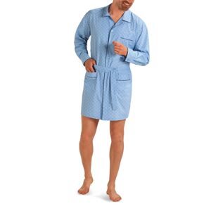 Blancheporte Predĺžený pyžamový kabátik s potlačou modrá 127/136 (3XL)