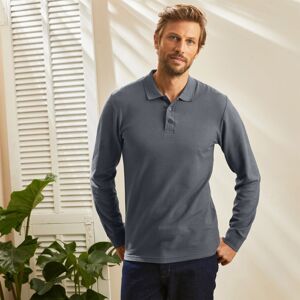 Blancheporte Jednofarebné polo tričko s dlhými rukávmi antracitová 107/116 (XL)