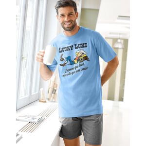 Blancheporte Pyžamo Lucky Luke so šortkami a krátkymi rukávmi modrá/sivá 107/116 (XL)