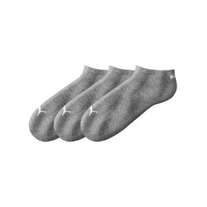 Blancheporte Súprava 3 párov nízkych ponožiek sivý melír 43/46