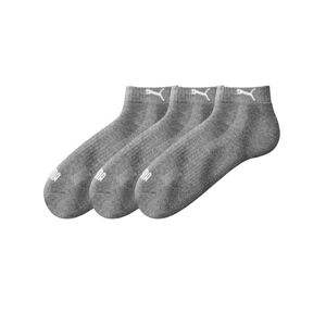 Blancheporte Súprava 3 párov 3/4 nízkych ponožiek sivý melír 43/46