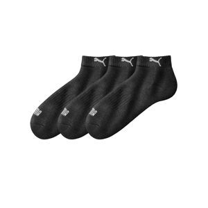 Blancheporte Súprava 3 párov 3/4 nízkych ponožiek čierna 43/46
