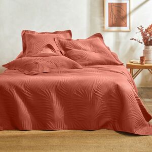 Blancheporte Prešívaná prikrývka na posteľ s optickým efektom "listov" terakota obliečka na vankúš 65x65cm
