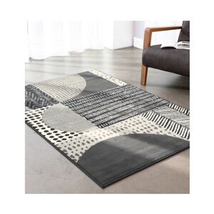 Blancheporte Dekoratívny koberec s geometrickým vzorom tmavosivá 80x150cm