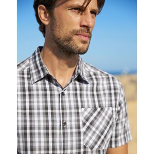 Blancheporte Kockovaná košeľa s krátkymi rukávmi, s motívom "káro" sivá 47/48 (3XL)