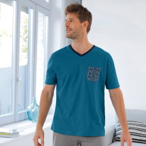 Blancheporte Pyžamové tričko s krátkymi rukávmi, modré modrá 127/136 (3XL)