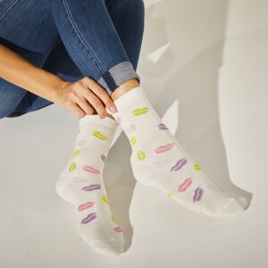 Blancheporte Súprava 3 párov ponožiek s originálnym vzorom girly ražná 39/42