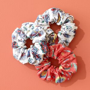 Blancheporte Súprava 3 látkových gumičiek s potlačou kvetín Indian Summer, eco-friendly viacfarebná