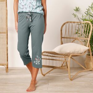Blancheporte 3/4 pyžamové nohavice so stredovou potlačou kvetín bronzová 52