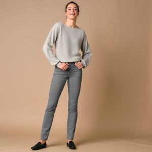 Blancheporte Úzke jednofarebné dlhé nohavice antracitová 36