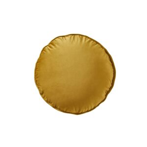 Blancheporte Zamatový okrúhly vankúš s výplňou bronzová pr. 40cm