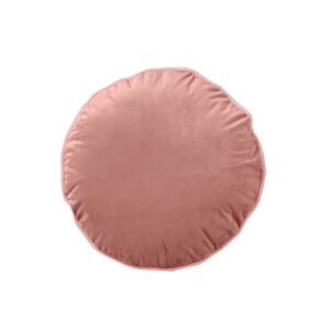 Blancheporte Zamatový okrúhly vankúš s výplňou ružová pr. 40cm