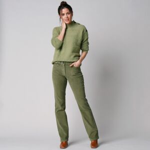 Blancheporte Rovné menčestrové nohavice mechovo zelená 44