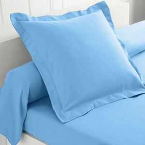 Blancheporte Jednofarebná flanelová posteľná bielizeň zn. Colombine modrá obliečka na vank. 40x40cm