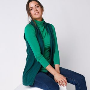 Blancheporte Fleecová vesta na zips smaragdová 54