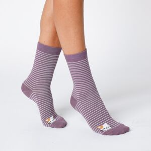 Blancheporte Súprava 3 párov pruhovaných ponožiek so zvieracím motívom sivá/ružová 35/38