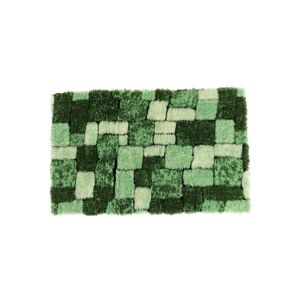 Blancheporte Hebká kúpeľňová predložka Mozaika zelená 50x80cm
