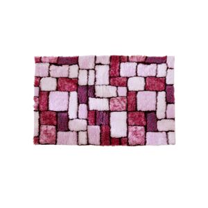 Blancheporte Hebká kúpeľňová predložka Mozaika purpurová 50x80cm