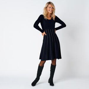 Blancheporte Pulóvrové šaty s rozšírenou sukňou čierna 42/44