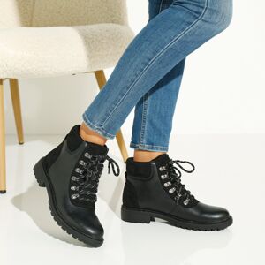 Blancheporte Vysoké topánky z 2 materiálov, v športovom štýle čierna 40
