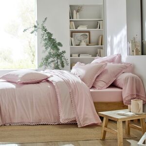 Blancheporte Jednofarebná posteľná bielizeň z čipky a bavlny orgovánová obliečka na prikrývku240x220cm