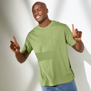 Blancheporte Jednofarebné tričko s krátkymi rukávmi zelená 137/146 (4XL)