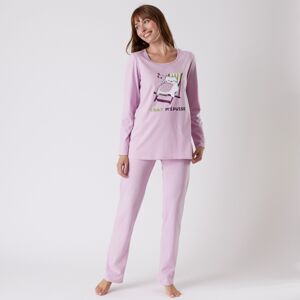 Blancheporte Pyžamo s dlhými rukávmi a potlačou "Mačky" orgovánová 54