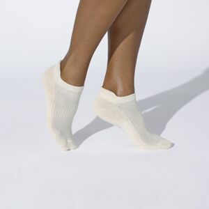 Blancheporte Súprava 4 párov nízkych športových ponožiek sivá/béžová 35/38