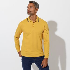 Blancheporte Polo tričko s prúžkom na golieri s dlhými rukávmi žltá 137/146 (4XL)