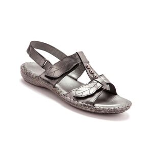 Blancheporte Kožené sivé sandále sivá 41