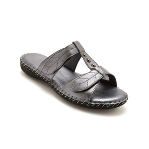 Blancheporte Kožené sandále, metalicky sivé sivá 41