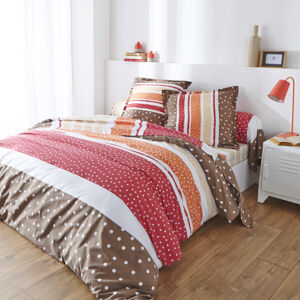 Blancheporte Detská posteľná bielizeň Akvarel, bavlna, potlač kvietkov terakota plachta 240x300cm